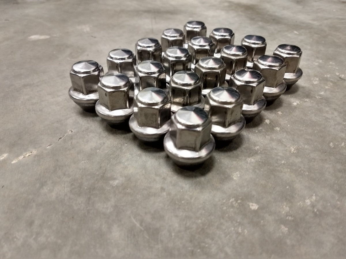 (20) 14x1.5 OEM Ford lug nuts polished Mustang OE 2015-2027