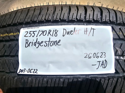 (1) 255/70/18 Bridgestone Dueler H/T tire Toyota Tundra Sequoia 112T M+S NEW