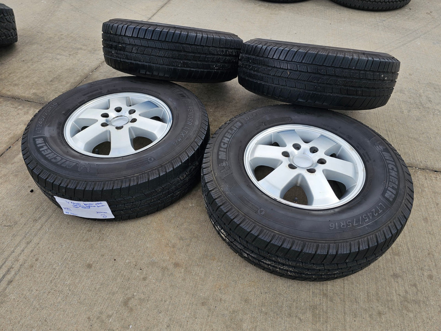 (4) 16" Mercedes Sprinter OEM 2353 wheels rims tires MICHELIN
