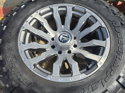 20x10 20" FUEL D693 Blitz Ford F-250 F-350 rims wheels tires 8x170 -18 NITRO 37"