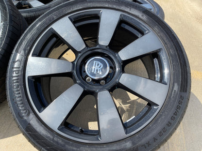 22" Rolls Royce Cullinan SHADOW OEM black wheels rims 5x112 tires