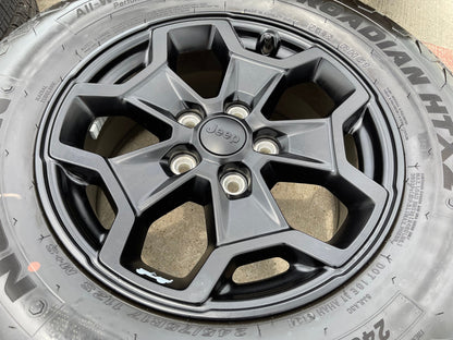 17" Jeep Wrangler SPORT OEM wheels rims tires 9237 black 2023 2024 2025 2026 NEW