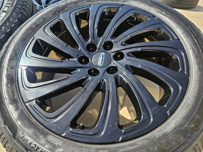 22" Lincoln Navigator OEM 10666 rims wheels BLACK LABEL SET MICHELIN NEW