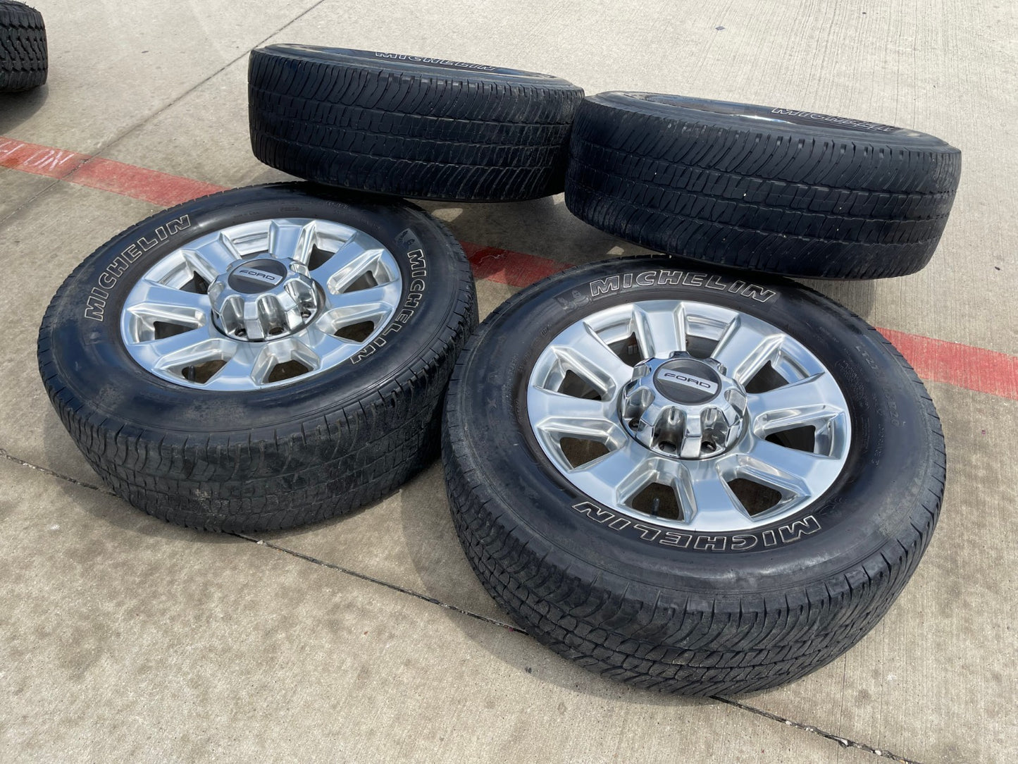 20" Ford F-250 F-350 Platinum OEM rims wheels 10103 tires MICHELIN A/T2