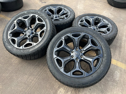 22" Dodge Ram 1500 OEM Laramie wheels LIMITED Gray 2685 2727 tires