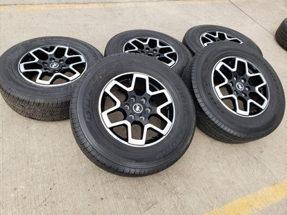 18" Ford Bronco wheels rims tires black 95213 Ranger tires BRIDGESTONE DUELER HT
