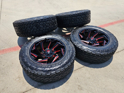 22x10 FUEL D775 Reaction Chevy Dodge Ram 2500 3500 wheels rims 37" 8x165 8x6.5