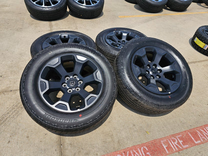 20" Dodge Ram 1500 OEM Laramie Black 2680 wheels rims tires HANKOOK A/T2 NEW