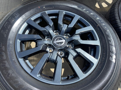 18" Nissan Titan Armada OEM wheels rims tires SET DUNLOP 2025 2026 2027 NEW