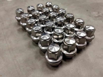 (24) 14x1.5 OEM Ford lug nuts polished F-150 Expedition OE 2015-2026