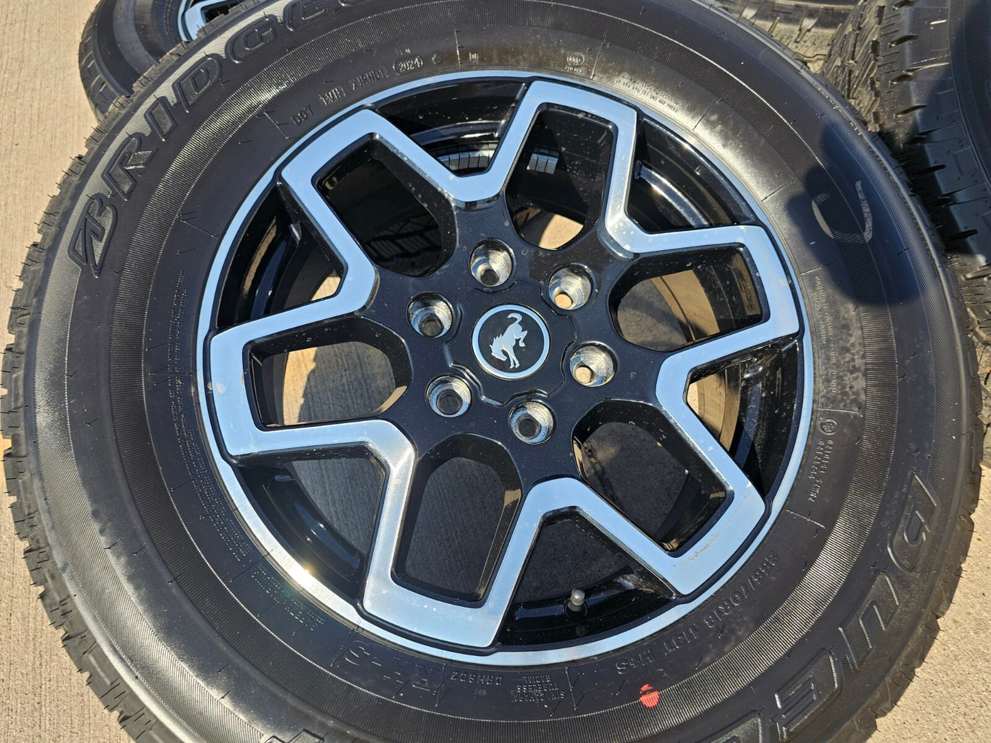 18" Ford Ranger Bronco wheels rims tires black 95213 tires 2023 2024 2025 NEW