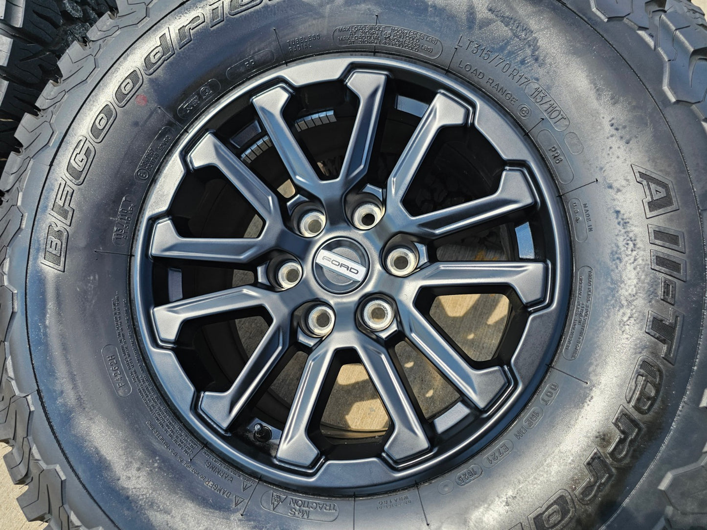 17" Ford F-150 Raptor OEM rims wheels Bronco 2023 2024 2025 2026 NEW BFG KO2 A/T