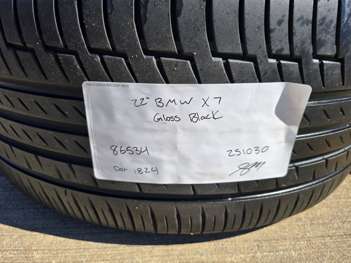 22" BMW X5 X6 X7 OEM 86534 86539 Series wheels rims tires CONTINENTAL