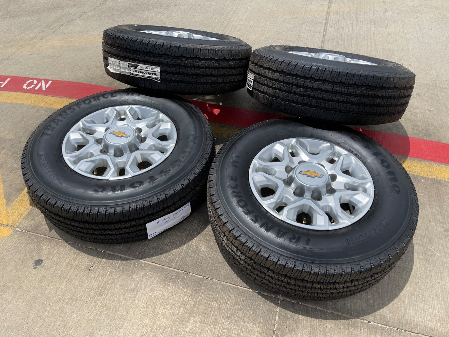 18" Chevy Silverado 2500 3500 OEM 5959 wheels rims tires SET FIRESTONE NEW