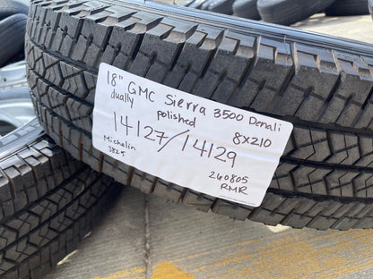 18" Chevy Silverado GMC Sierra 3500 Dually rims wheels OEM 14127 14129 SET NEW