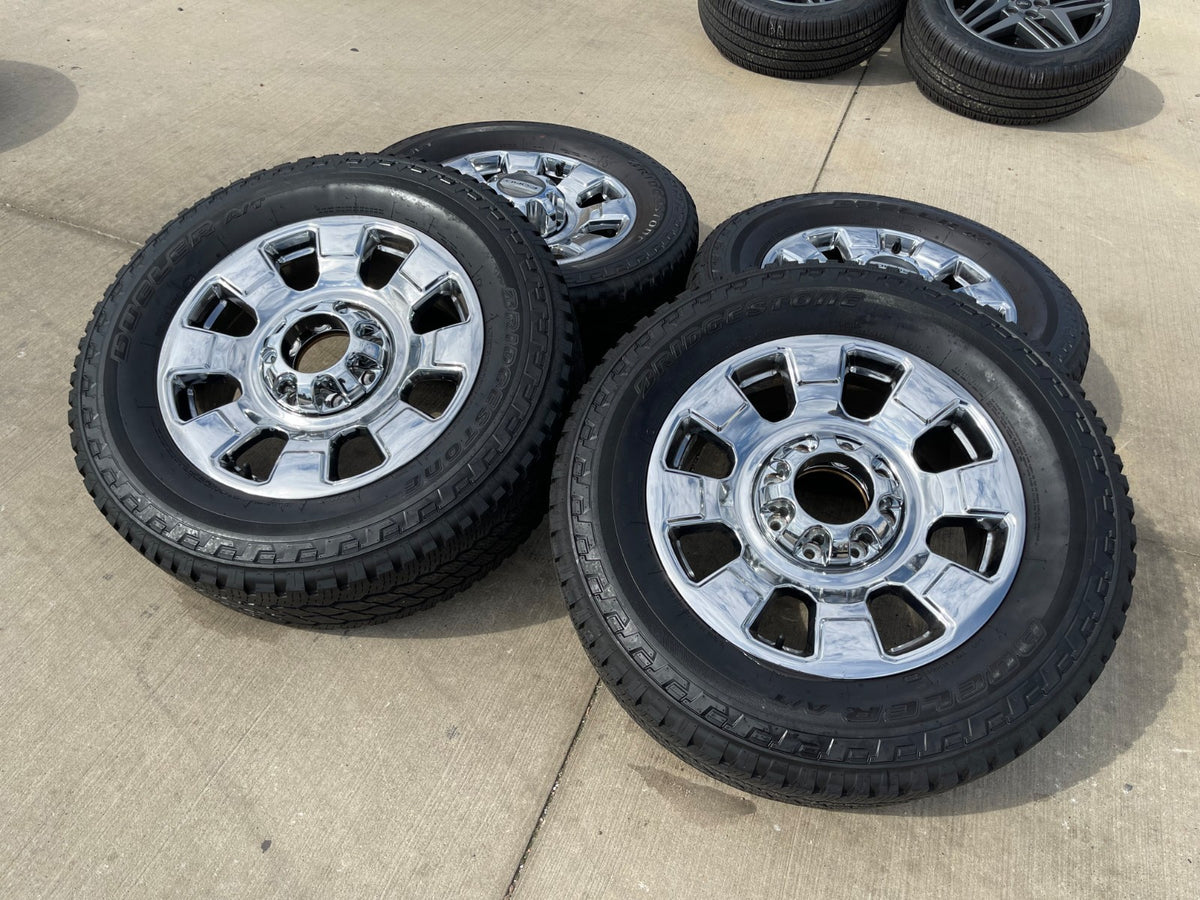 20" Ford F-250 F-350 OEM 10295 25085 10552 chrome wheels rims SET BRIDGESTONE