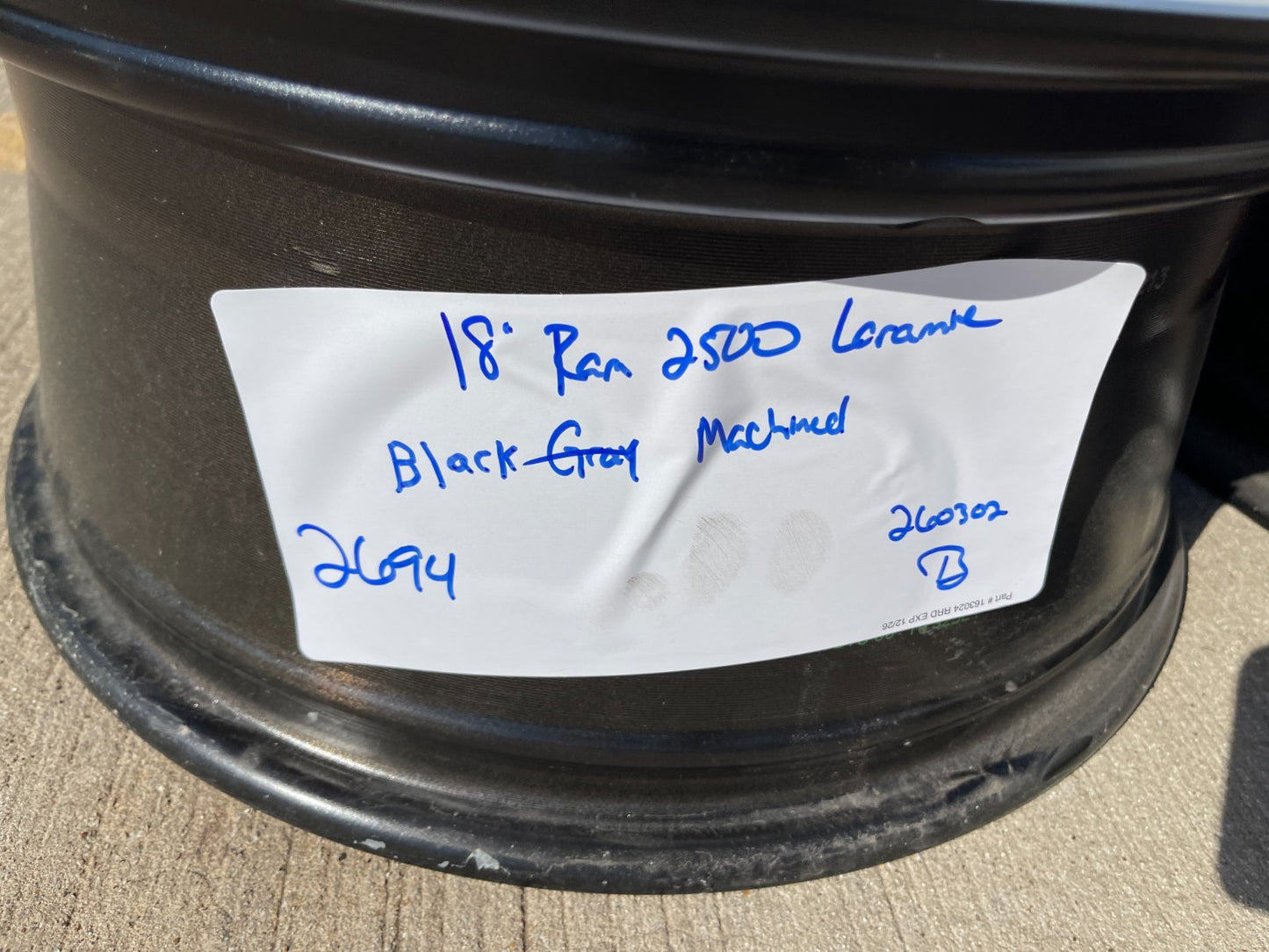 18" RAM 2500 3500 LARAMIE OEM 2694 wheels rims 2024 2025 2026 2027 NEW