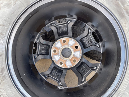 17" Jeep Wrangler RUBICON OEM wheels rims tires 9237 SET black BFG 33"