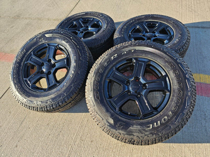 17" Jeep Wrangler Rubicon OEM Black wheels rims 9216 Gladiator NEW A/T