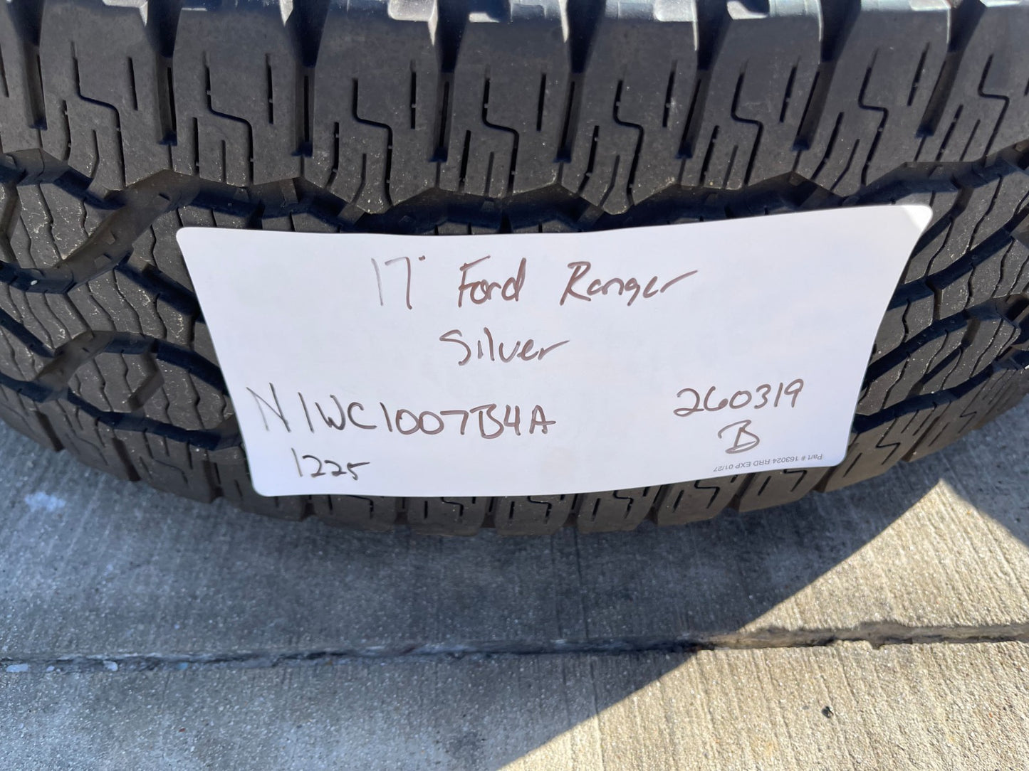 17" Ford Ranger OEM 10587 FX-4 wheels rims tires BRONCO 2024 2025 2026 GOODYEAR