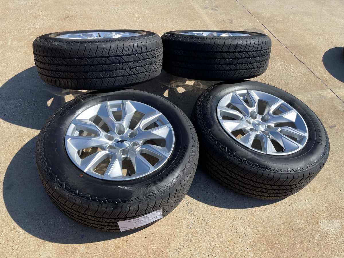 20" Chevy Silverado 1500 Tahoe OEM 5915 5916 wheels rims SET HANKOOK A/T2 NEW