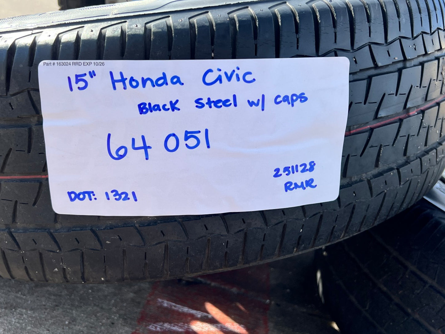 15" Honda Civic Accord OEM 64051 wheels rims tires