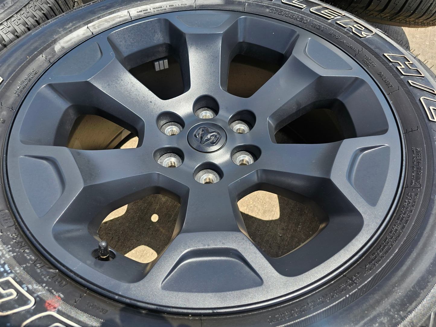 20" Dodge Ram 1500 OEM Laramie Black 2680 wheels rims tires 2024 2025 2026 NEW