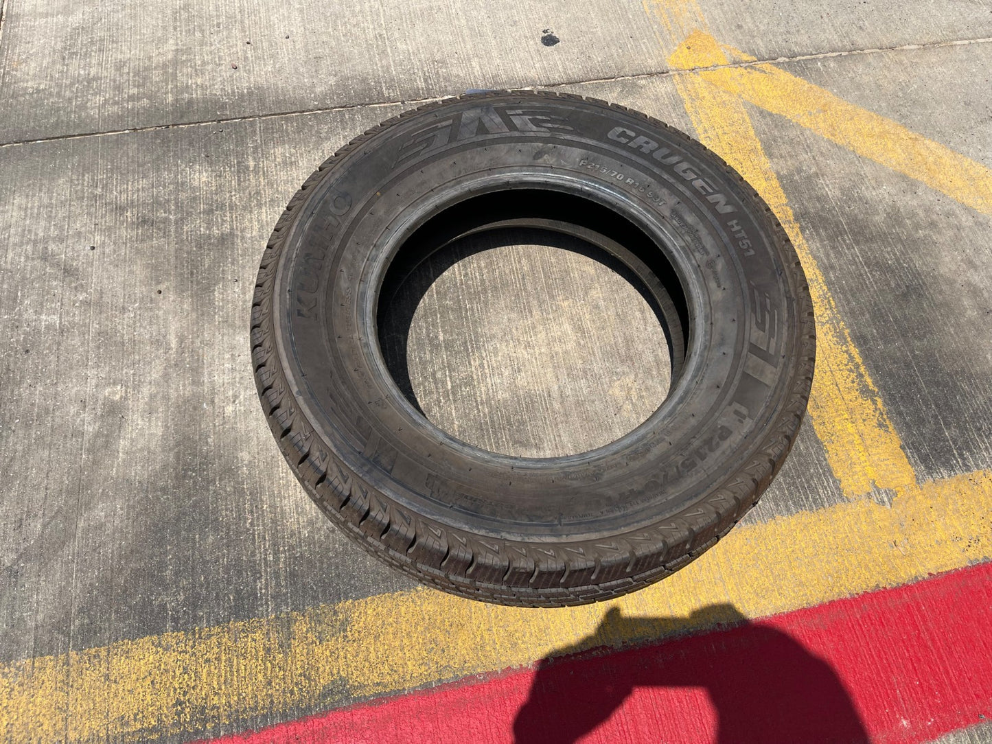 (1) 215/70/16 Kuhmo Crugen H/T51 HT51 tire 99T P215/70R16 NEW