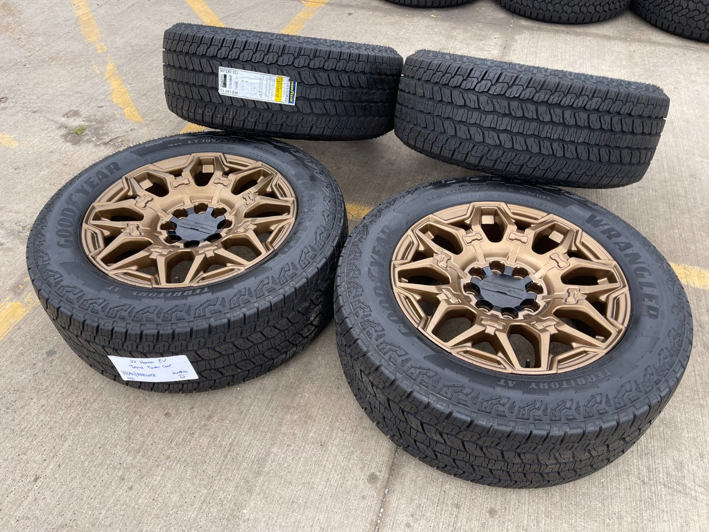 22" Hummer EV HEV 2500 OEM 8x165 14094 wheels rims 2024 2025 2026 NEW GOODYEAR