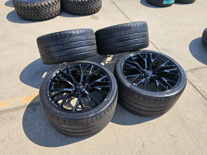 19x10 20x12 Chevy Corvette STINGRAY C7 OEM wheels rims 5734 5736 black tires