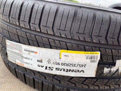 (1) 245/35/20 Hankook Ventus S1 A/S tire 245/35r20 95Y M+S NEW