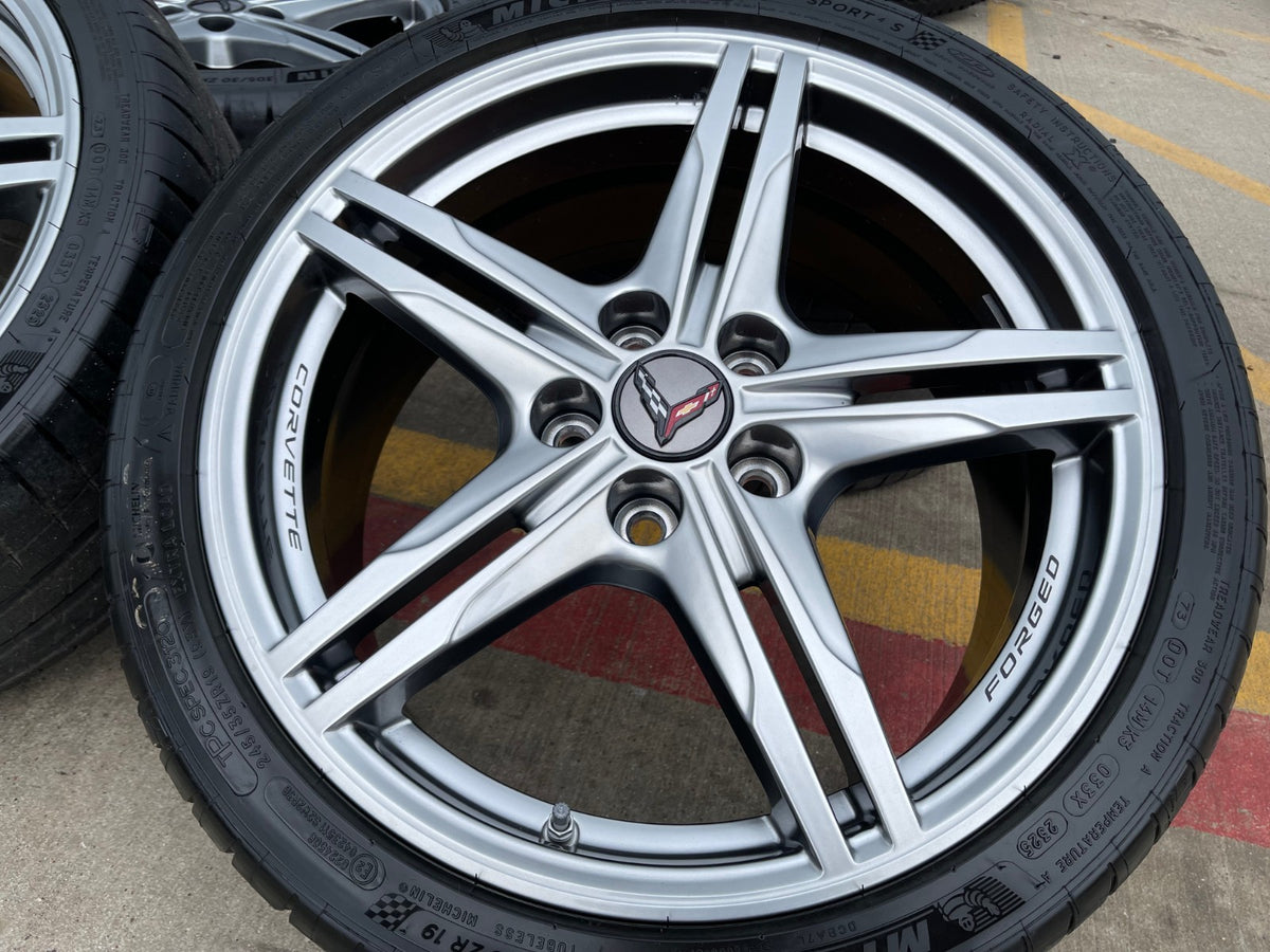 19" + 20" Chevy Corvette Z06 C8 FORGED OEM 94027 94028 wheels rims SET NEW