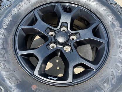 17" Jeep Wrangler Rubicon OEM 9218 Black wheels rims Gladiator BFG