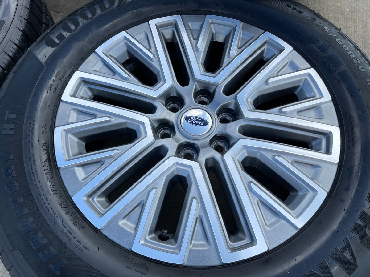 20" Ford F-150 LARIAT OEM rims wheels Expedition SET GOODYEAR 2027 NEW