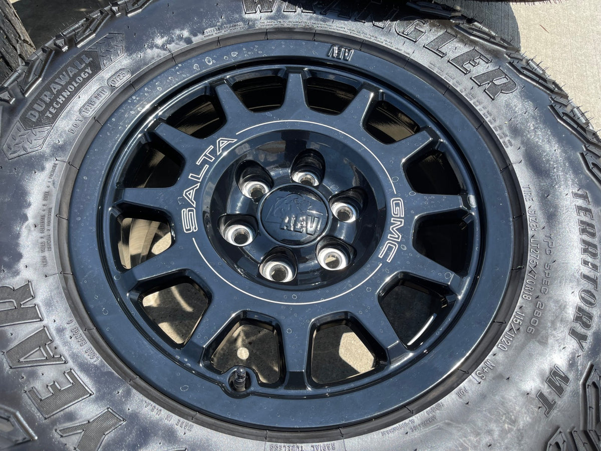 18" AEV SALTA GMC Sierra AT4X Chevy Silverado OEM rims wheels SET NEW GOODYEAR