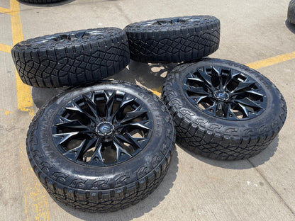 20" Fuel D804 Flame Blackout Chevy Silverado RAM 1500 wheels rims 6x139 6x5.5
