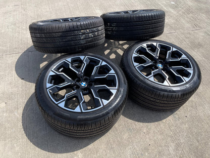 20" BMW M760i 740i 640i OEM Series 1036M SET black wheels rims tires