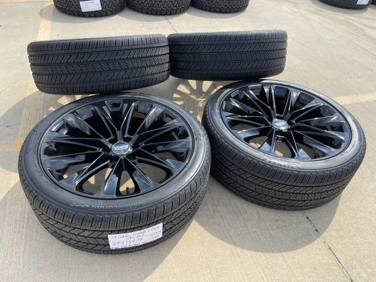 24" Cadillac Escalade V OEM ONYX wheels rims 2023 2024 2025 2026 2027 SET NEW