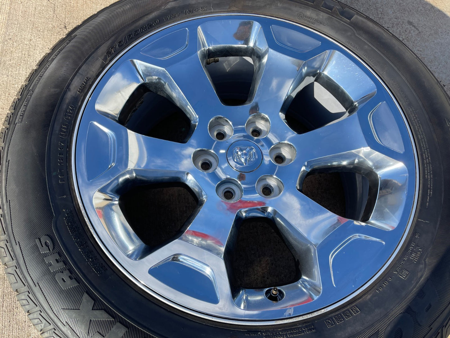 (1) 20" Dodge Ram 1500 OEM Laramie CHROME 2680 wheel Spare 2024 2025 2026