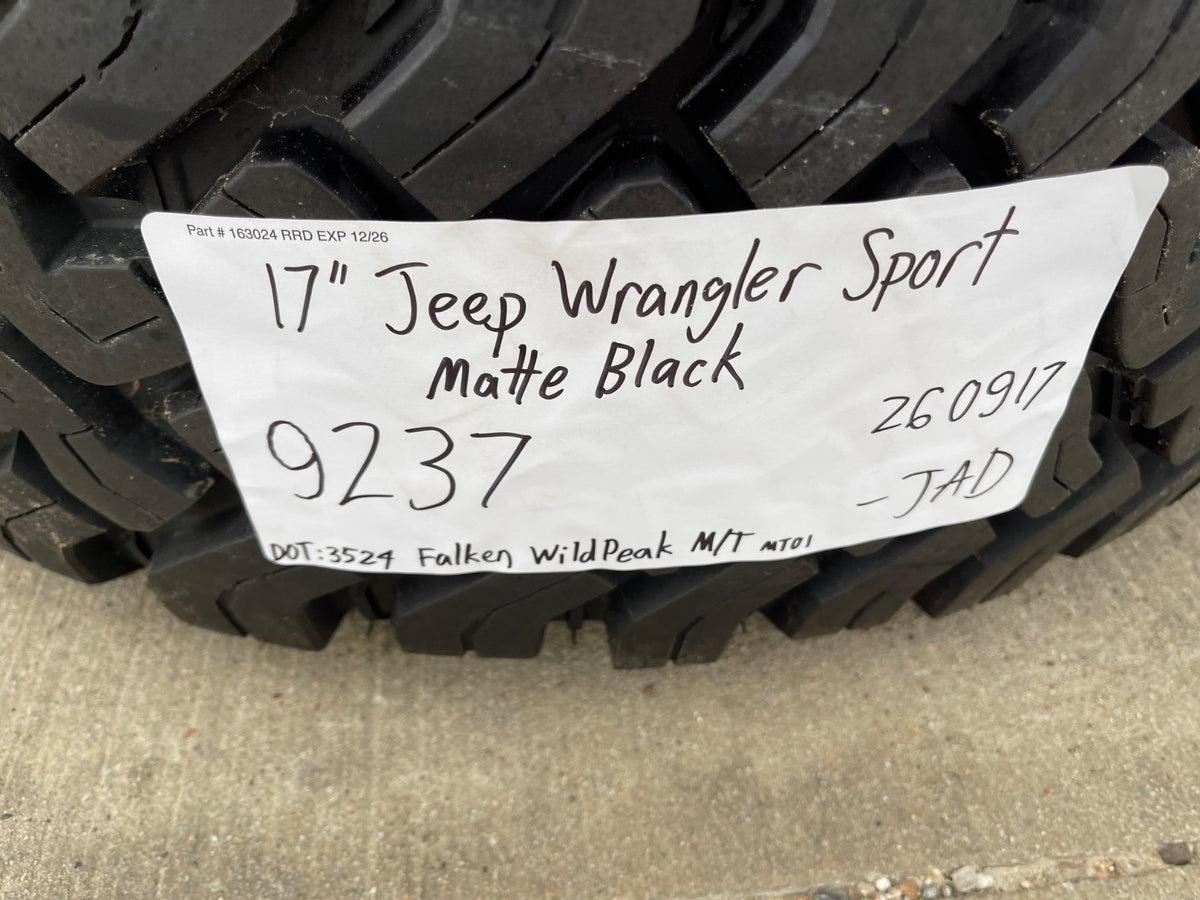 17" Jeep Gladiator RUBICON OEM wheels rims black Wrangler 9326 FALKEN MT 33" NEW