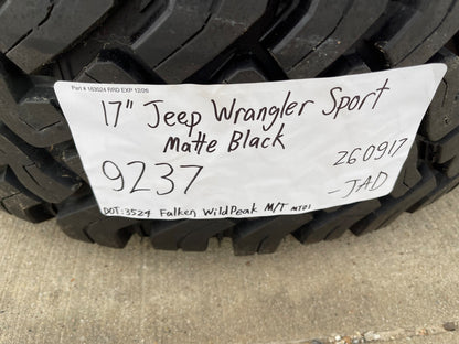 17" Jeep Gladiator RUBICON OEM wheels rims black Wrangler 9326 FALKEN MT 33" NEW