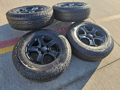 17" Jeep Wrangler Rubicon OEM Black wheels rims 9216 Gladiator NEW A/T