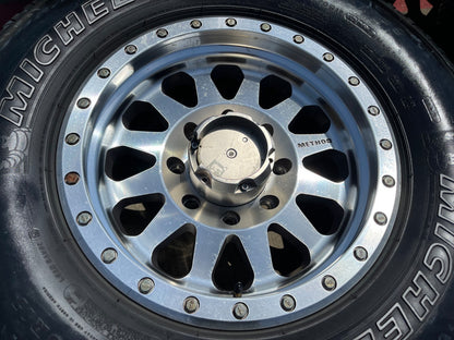 17" 17x8.5 Method 304 MR304 Ford F-250 F-350 rims wheels MICHELIN 8x170 SET