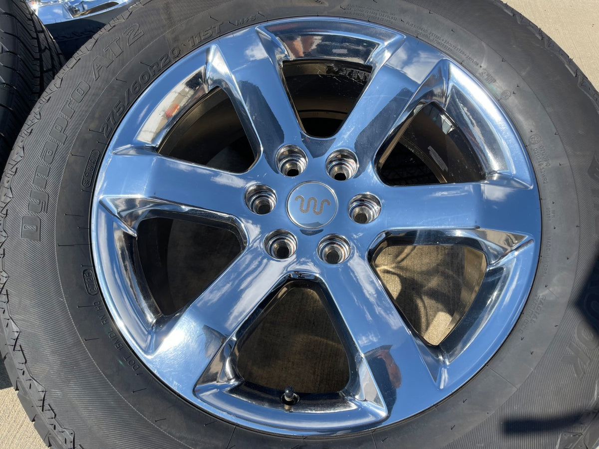 20" Ford F-150 OEM rims wheels CHROME 10347 Expedition SET HANKOOK A/T2 NEW