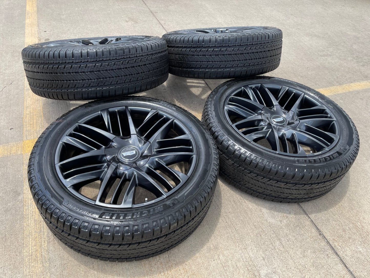 NEW 24" Cadillac Escalade IQ DEEP SPACE EV OEM wheels rims Hummer SET 2025-2027