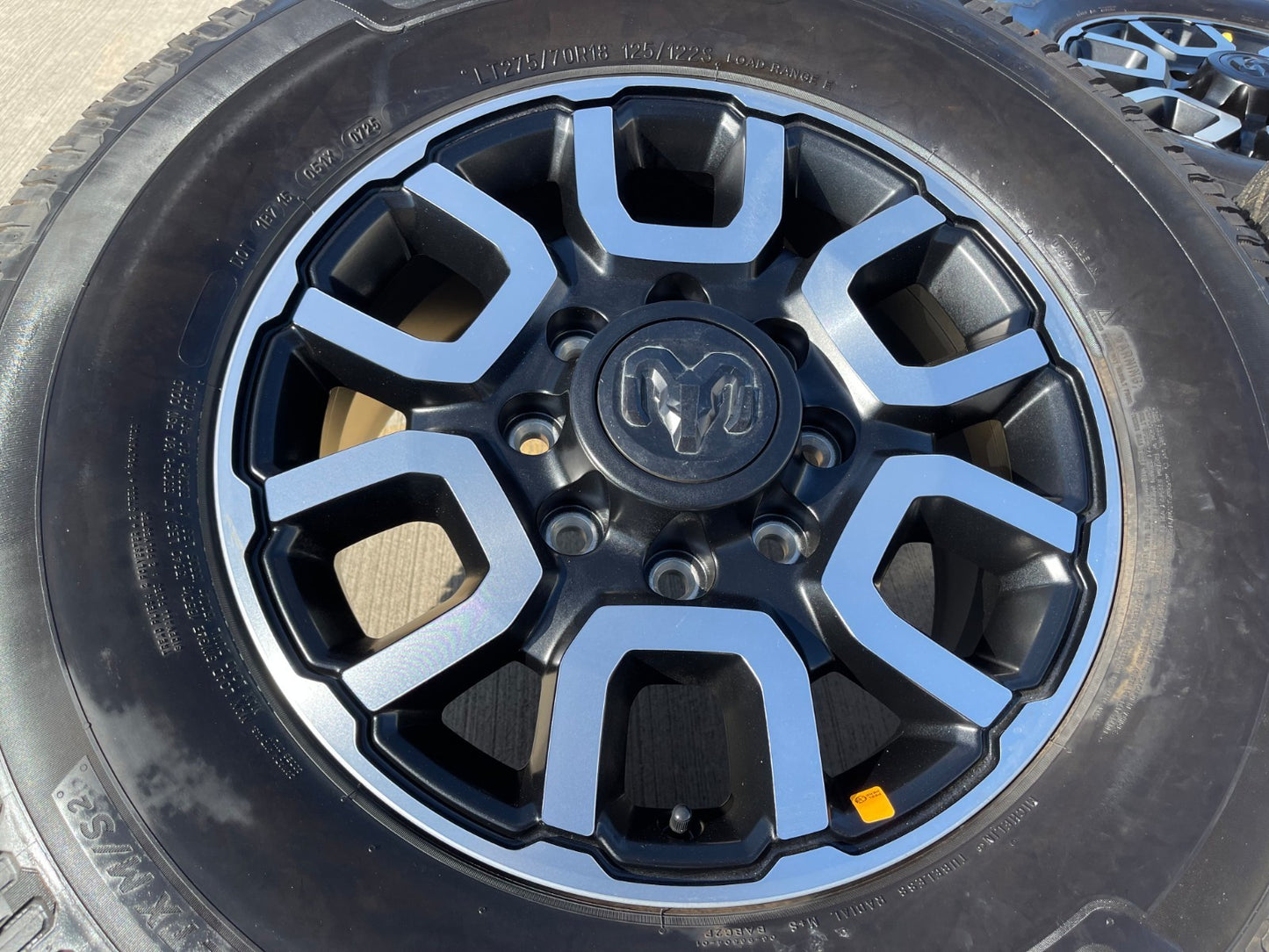 18" Ram 2500 3500 LARAMIE OEM wheels rims 2694 tires MICHELIN DEFENDER LTX M/S2