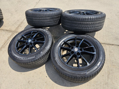 18" Porsche Cayenne OEM 67480 wheels rims black tires PIRELLI