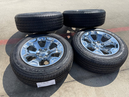 20" Dodge Ram 1500 OEM Laramie CHROME 2680 wheels rims 2025 2026 BRIDGESTONE NEW