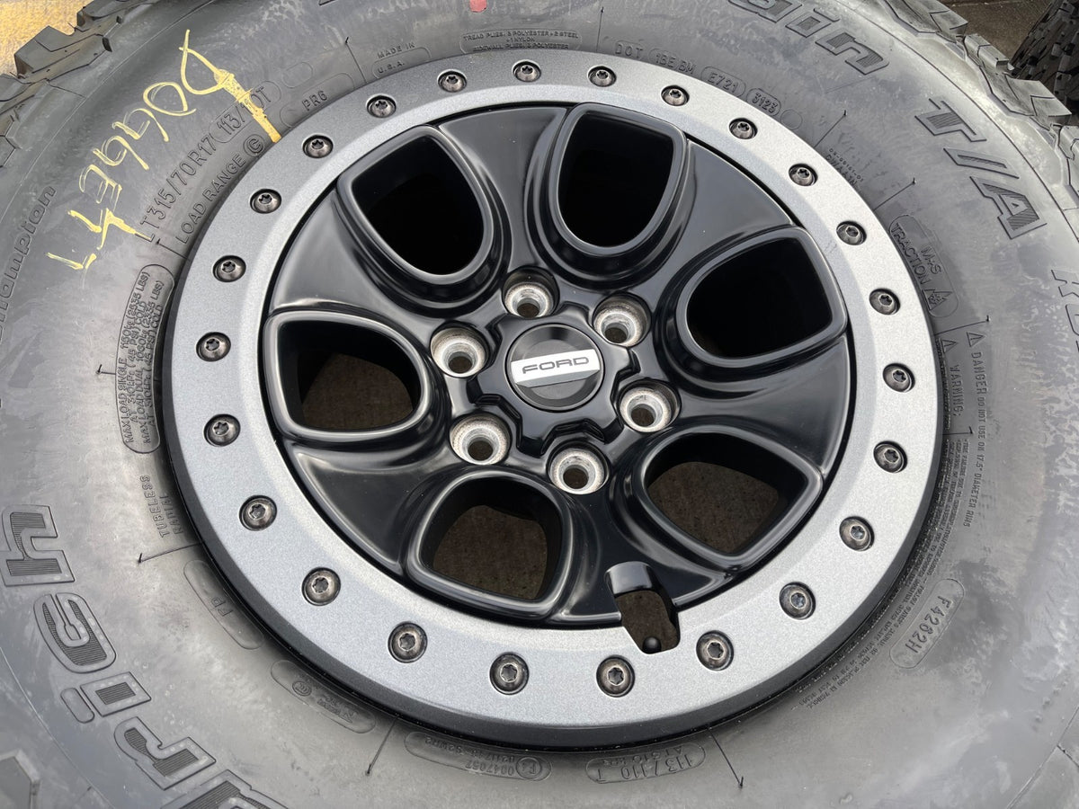 17" Ford F-150 Raptor OEM BEADLOCK rims wheels 10459 95210 BFG KO2 SET 35" NEW