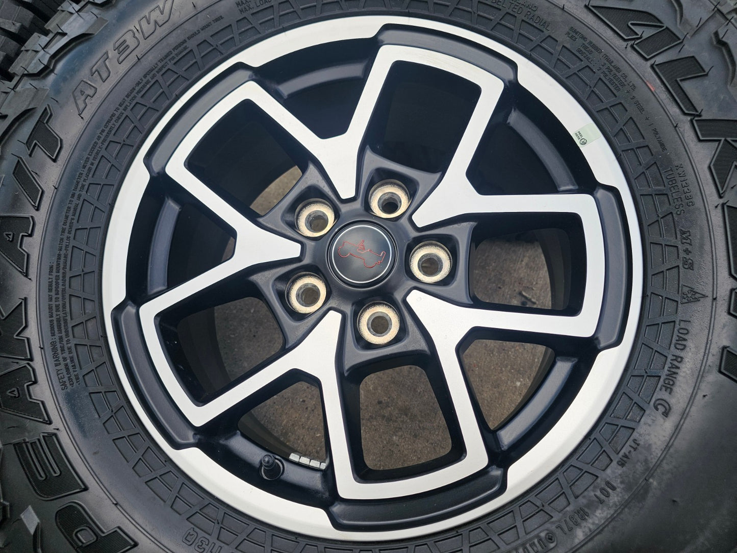 17" Jeep Wrangler Rubicon OEM 95730 9327 wheels rims Gladiator FALKEN A/T 33 NEW